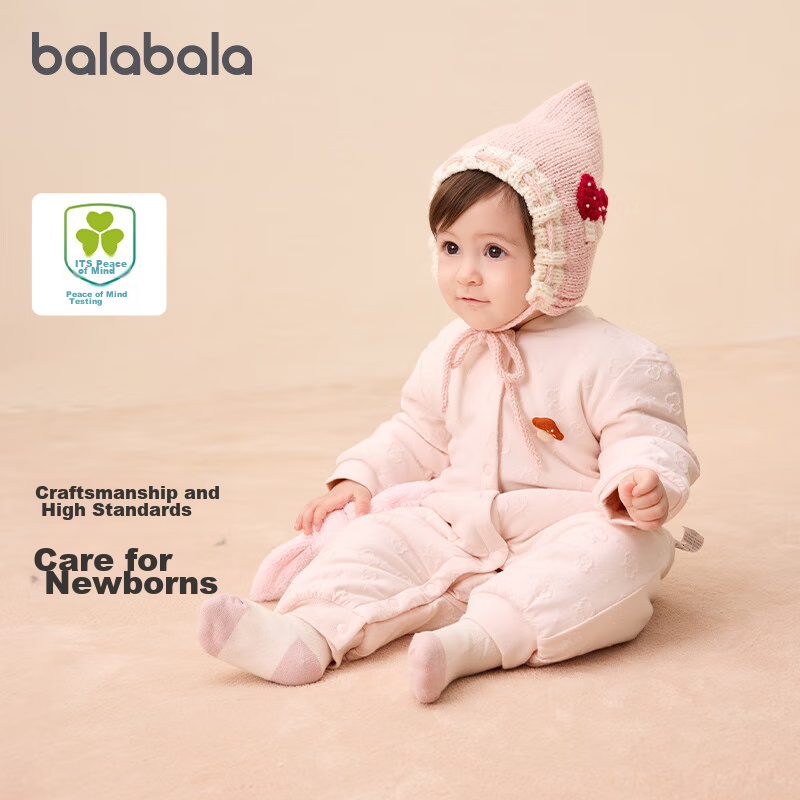 BALABALA Children's Clothing, Baby Romper, Newborn Onesie, Infant Bodysuit for Boys And Girls, Winter Outfit, Crawling Suit, Thickened Warm Soft Cute