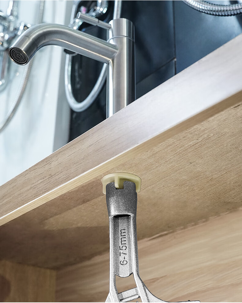 DELIXI Plumbing Installation Bathroom Wrench, Universal Multi-Functional Wrench, Short Handle, Wide Opening, Faucet-Specific Tool 8