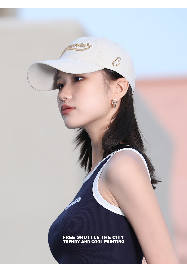 CACUSS Women's Embroidered Baseball Cap Spring Cotton Soft Top Visor Hat Mist Blue 11