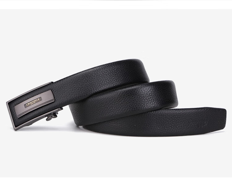 CROCODILE Men's Belt, Inner-Wear Style, Top-Grain Leather, Business Casual Fashion Automatic Buckle Belt 12575, Gift for Boyfriend 14