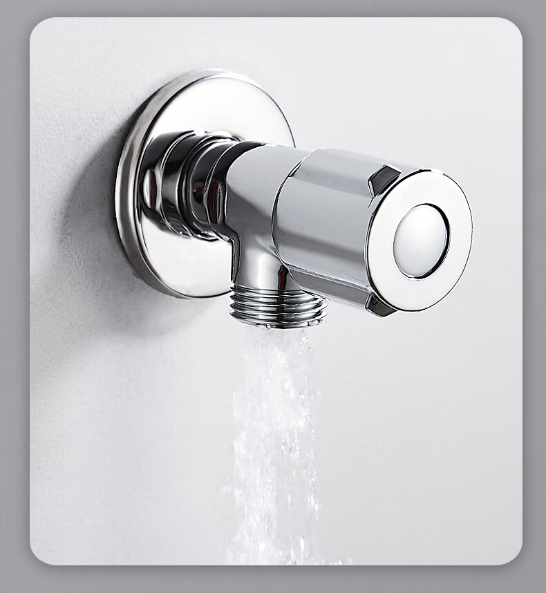 BSITN 304 Stainless Steel Angle Valve, Thickened 1/2 Inch Interface, Figure-Eight Valve, Hot And Cold Water Quick-Open Triangular Valve, Universal Stop Valve B503 10