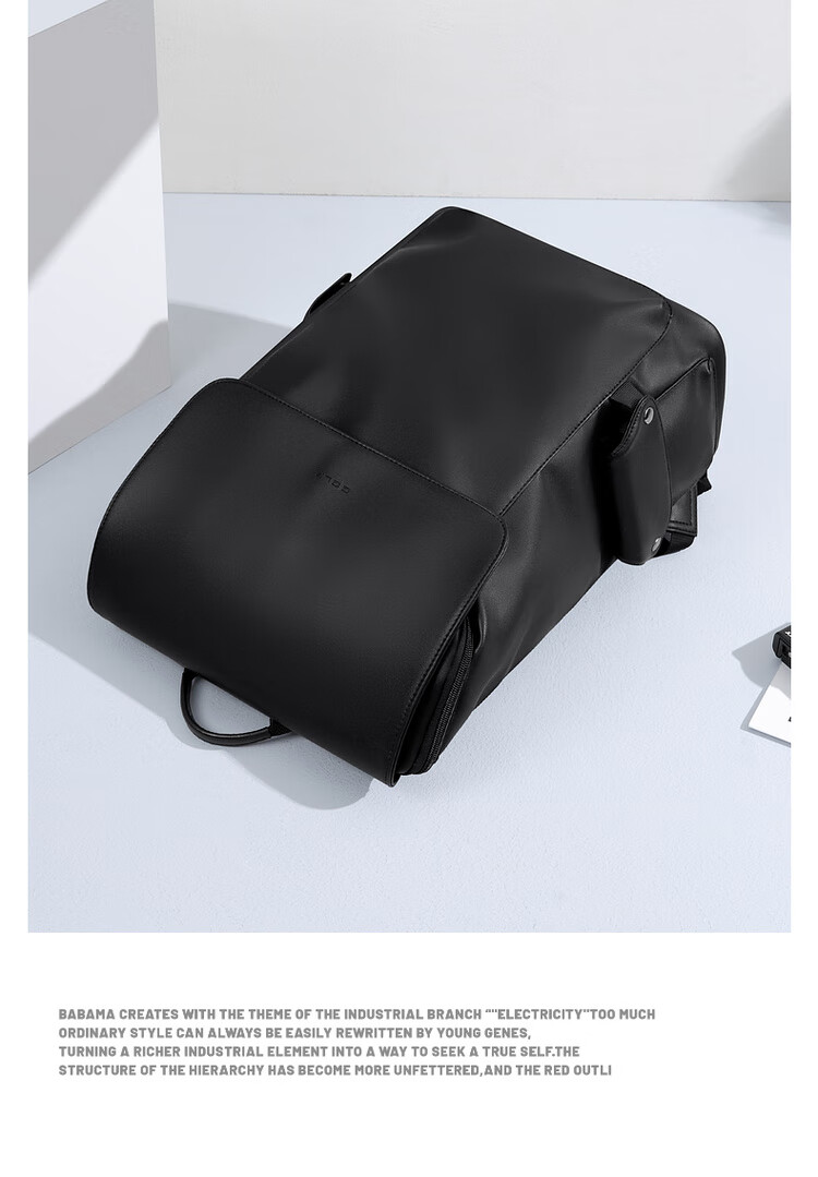 GOLF Backpack for Men, Casual Soft Leather Backpack, Laptop Bag for Students, Flip-Top Travel Outdoor Business Sports Backpack 19