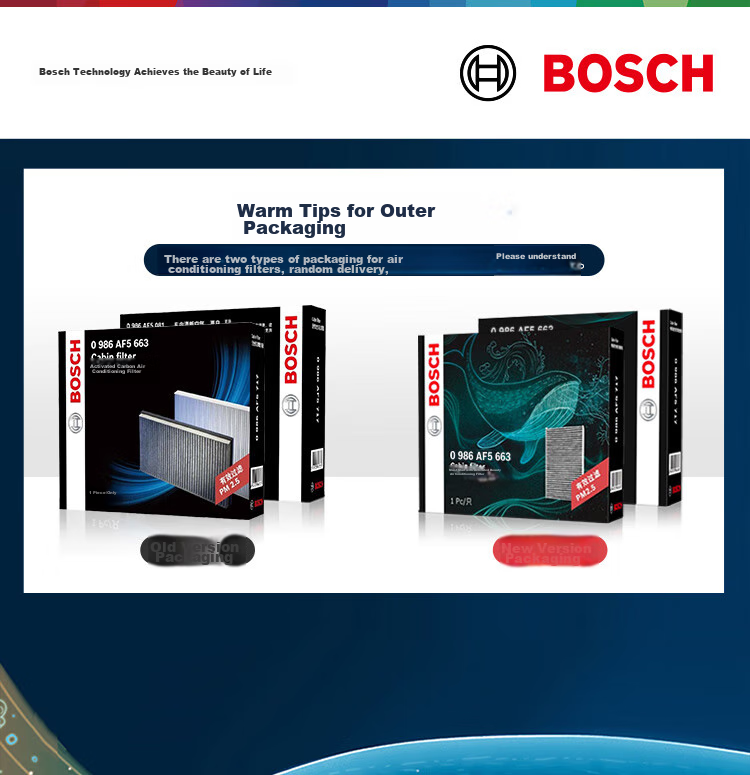 BOSCH Air Conditioning Filter Element 5663, for Eian S, Chuanqi GA4, GA6, GA8, GE3, GM8, GS3, GS4, GS5, GS7, GS8, M8 1