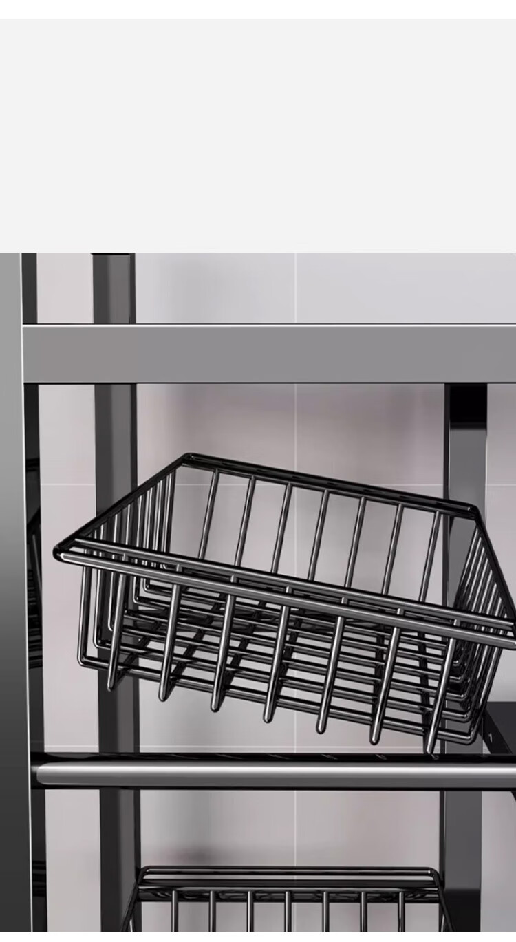 Yupin Floor Storage Rack, Multi-Layer Kitchen Organizer for Oven, Cookware And Vegetable Storage Shelf, ZW170 Four-Tier 120 10