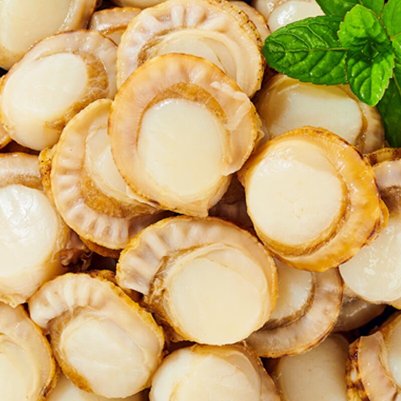 福字号冷冻生鲜虾夷扇贝肉 去脏无沙2斤大号帆立贝无冰烧烤季