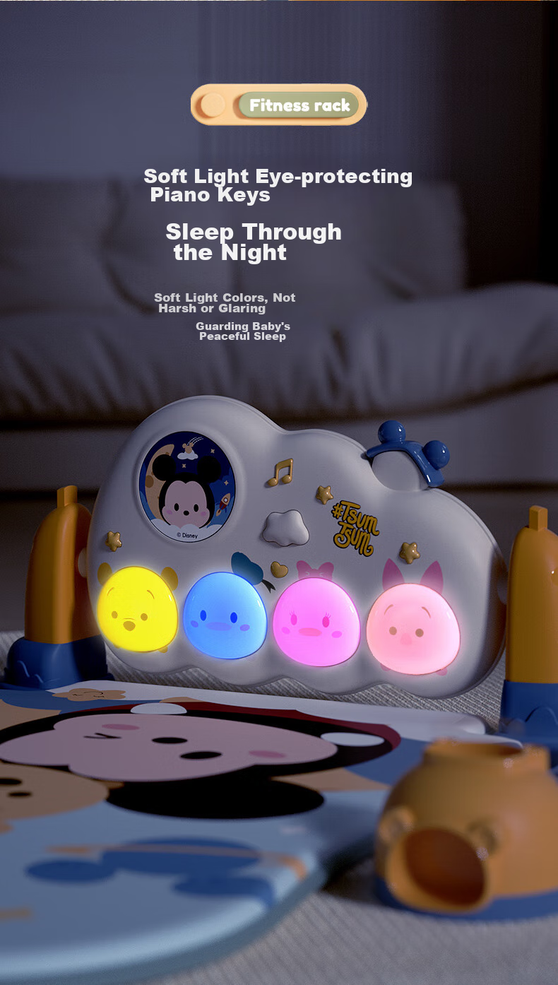 Disney Newborn Multifunctional Play Gym with Foot Piano Stroller 5-in-1 Baby Full Moon Gift First Birthday Present 11