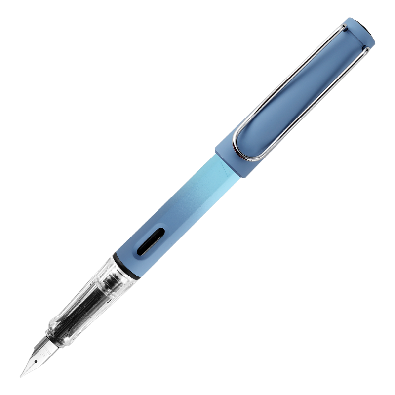 HERO Fountain Pen 359B, Ergonomic Writing And Signing Pen for Boys And Girls, Suitable for Primary School Students in Grades 3-6, Refillable Ink Cartridge, Birthday Gift for Children, EF Nib, Gradient Deep Blue