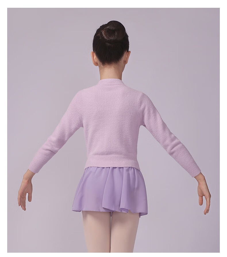 Sansha Children's Dance Warm-Up Top for Girls, Knitted Practice Ballet Dance Costume KT4030, Pink, S-M 11