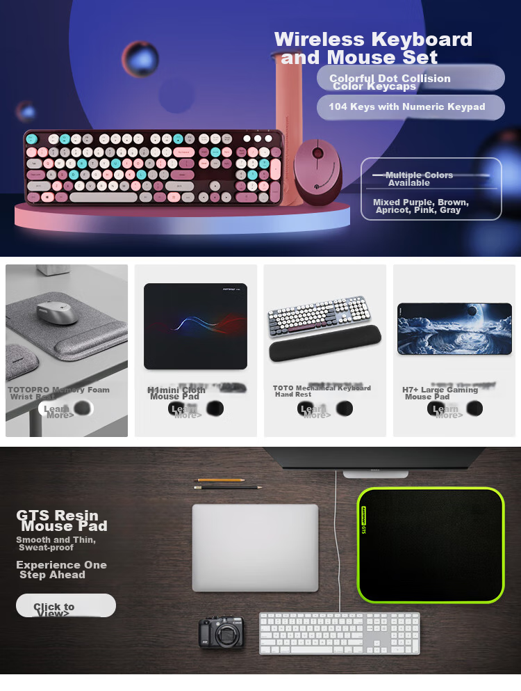 Rantopad HX-L Gaming Mouse Pad, Esports And Office Use Medium to Large Size Thickened Mouse Pad, Computer Laptop External Competition Gaming Mat, Mirror Surface 1