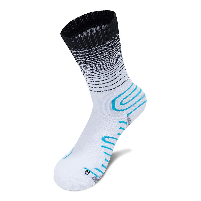 TFO Fifth Generation Children's Outdoor Socks, Breathable Sports Running Socks, High-Top Hiking And Mountaineering Socks, 2202484, White And Black