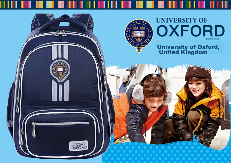 UNIVERSITY OF OXFORD Children's Backpack for Girls, Elementary School Backpack for Grades 3-6, Double Shoulder Bag with Reduced Weight, British Style, X450B Peach Pink 4