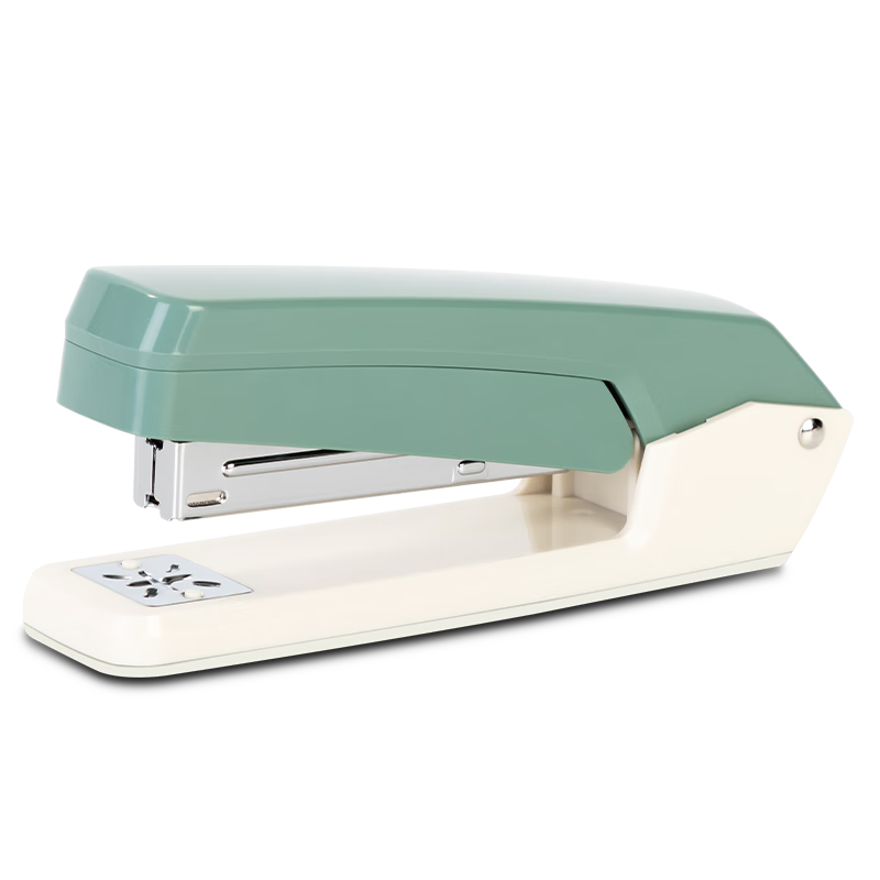 Deli 20-Page Fashionable Rotating Stapler/Stapler, Student Homework Notebook with Center Binding, Compatible with 24/6 Staples, School Supplies, TA304 Gree