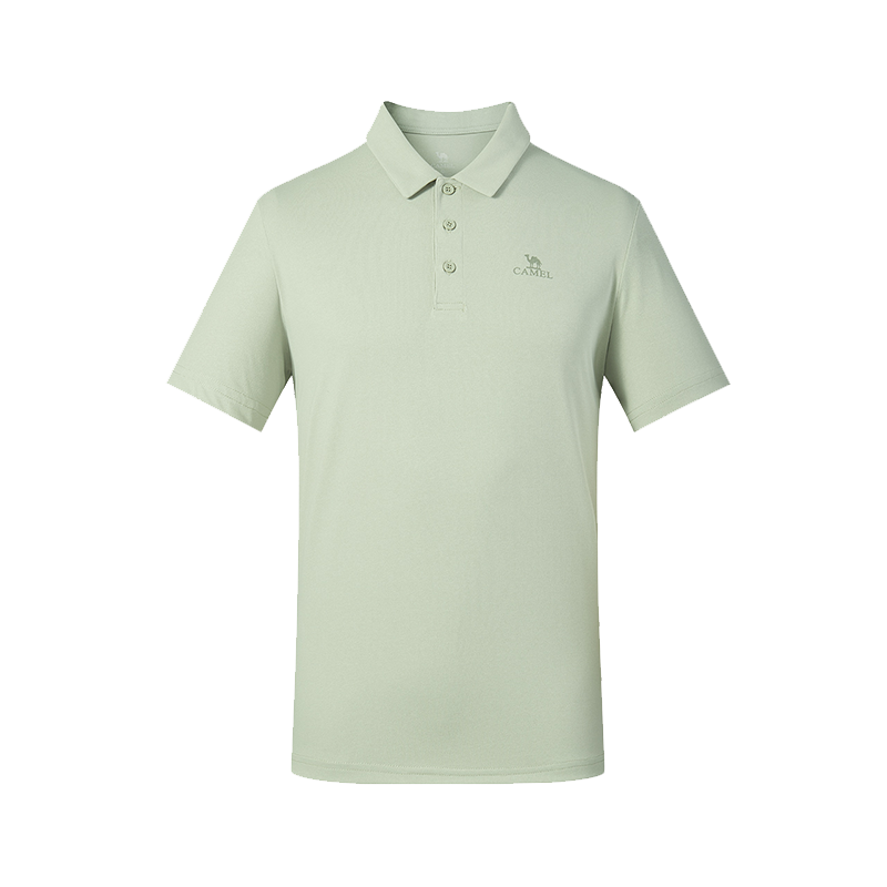 CAMEL POLO Shirt, Outdoor Elastic Quick-Dry T-Shirt, Short-Sleeved Collared Sports Casual Breathable Top, 1003