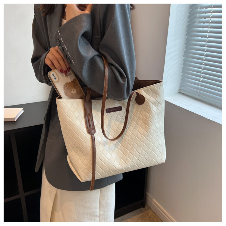 YUYULA Leather Handbag, Women's Tote Bag, Large Capacity, Handheld And Shoulder Strap, Brand Name, Birthday Gift for Wife, Valentine's Day Present for Girlfriend 8