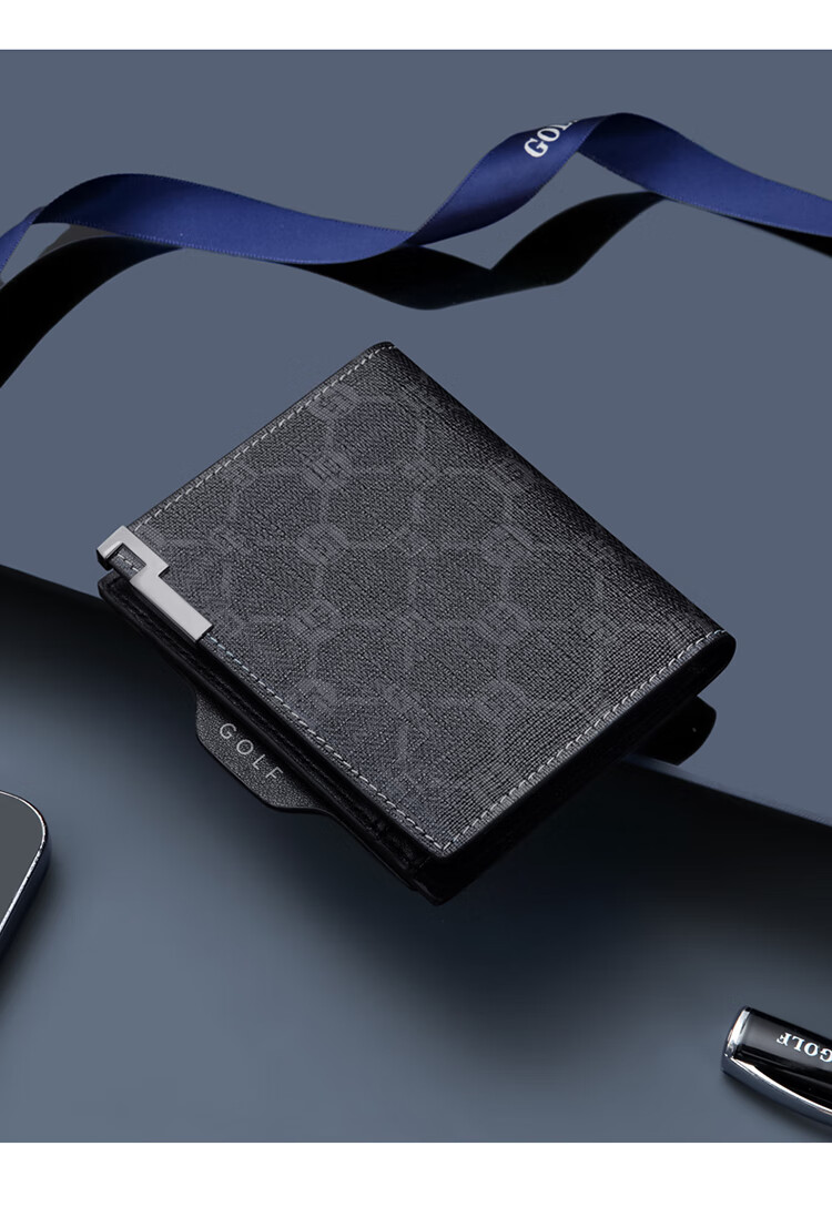 GOLF Men's Wallet with Multiple Card Slots, Short Style Wallet for Men's Driver's License And ID Cards, Printed Card Holder, Business Card Holder 13