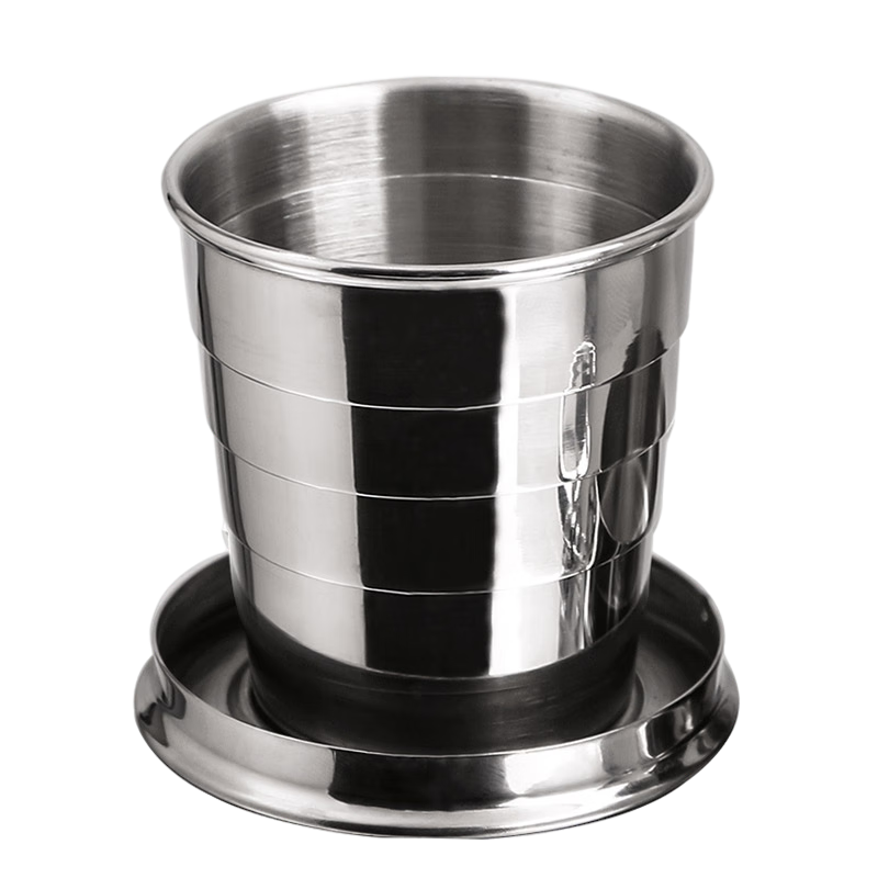 JAJALIN Stainless Steel Folding Cup/telescopic Cup/travel Cup/water Cup/wine Cup, Large Four-Section Cup