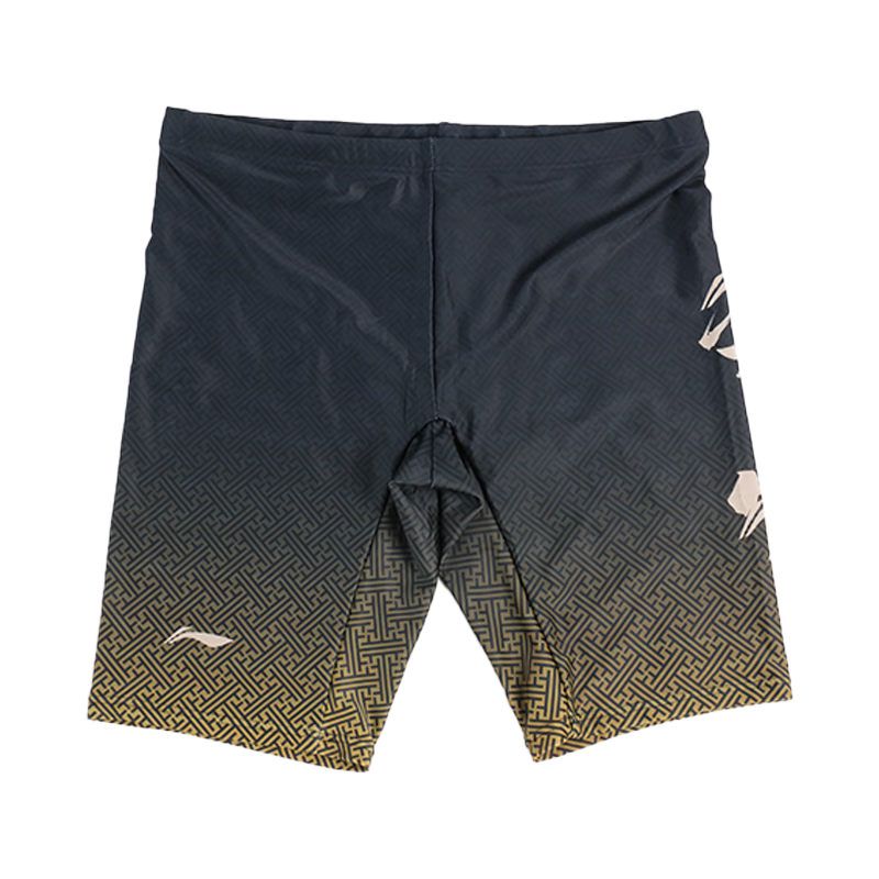 LI-NING Men's Five-Point Fitness Swim Trunks Quick-Dry Casual Swimsuit 798 LSKS798-1 Black 3XL
