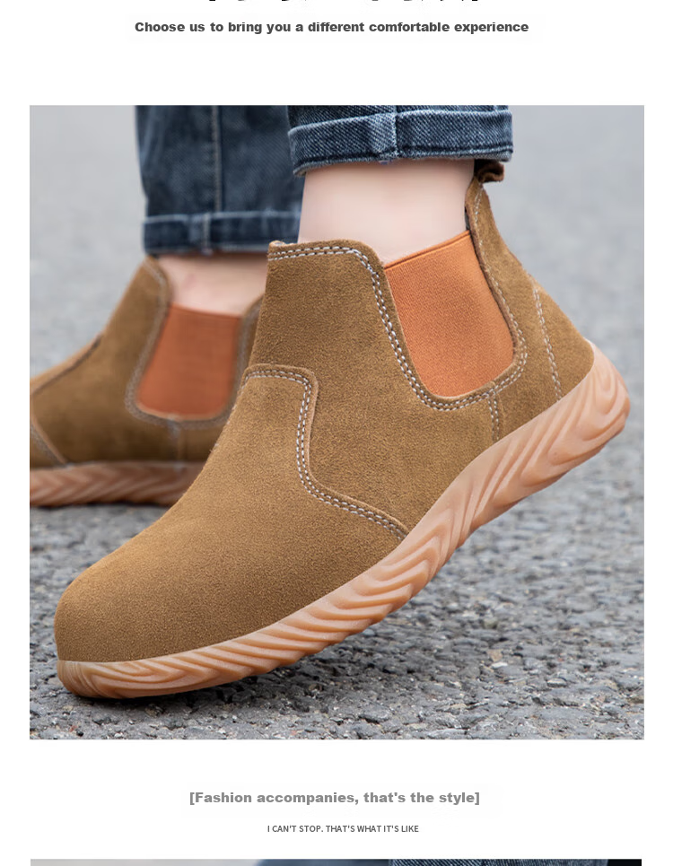 JUNBU Welding Safety Shoes for Men with Steel Toe Cap, Anti-Smashing, Puncture-Resistant, Lightweight, Anti-Scalding Construction Site Safety Work Shoes 1061L Size 37 13