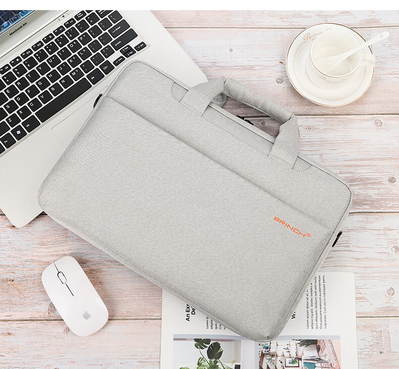 BRINCH Laptop Bag, 15/16 Inch Business Travel Handheld Shoulder Bag, Suitable for Apple And Huawei Laptops 13
