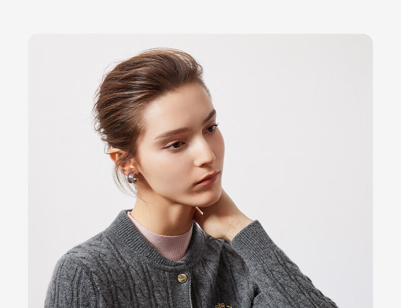 Navigare Italian Small Sailboat Autumn And Winter Women's All-Wool Jacket, Cable Knit Sweater Cardigan 2334094508 M 38