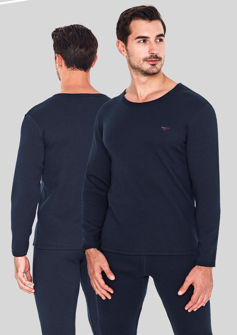 SEPTWOLVES [Wool Warmth] Thermal Underwear for Men, Fleece-Lined Thickened Autumn And Winter Cold-Proof Underwear Set (V-Neck) 5