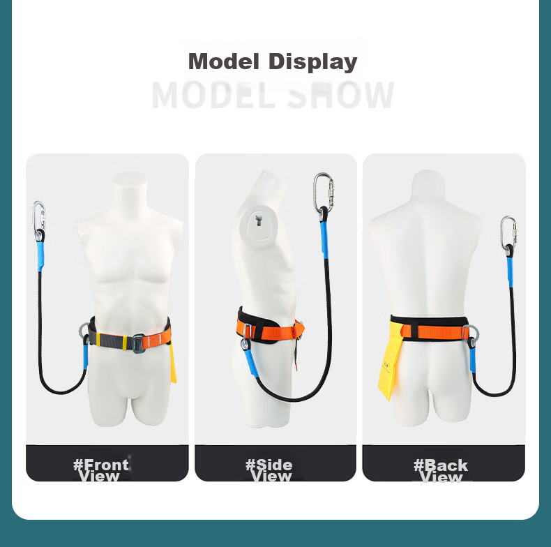 Geermu Safety Belt, National Standard Single Waist-Style Belt, Safety Rope Work Harness, GD3677 Single Small Hook, 1.8 Meters 4