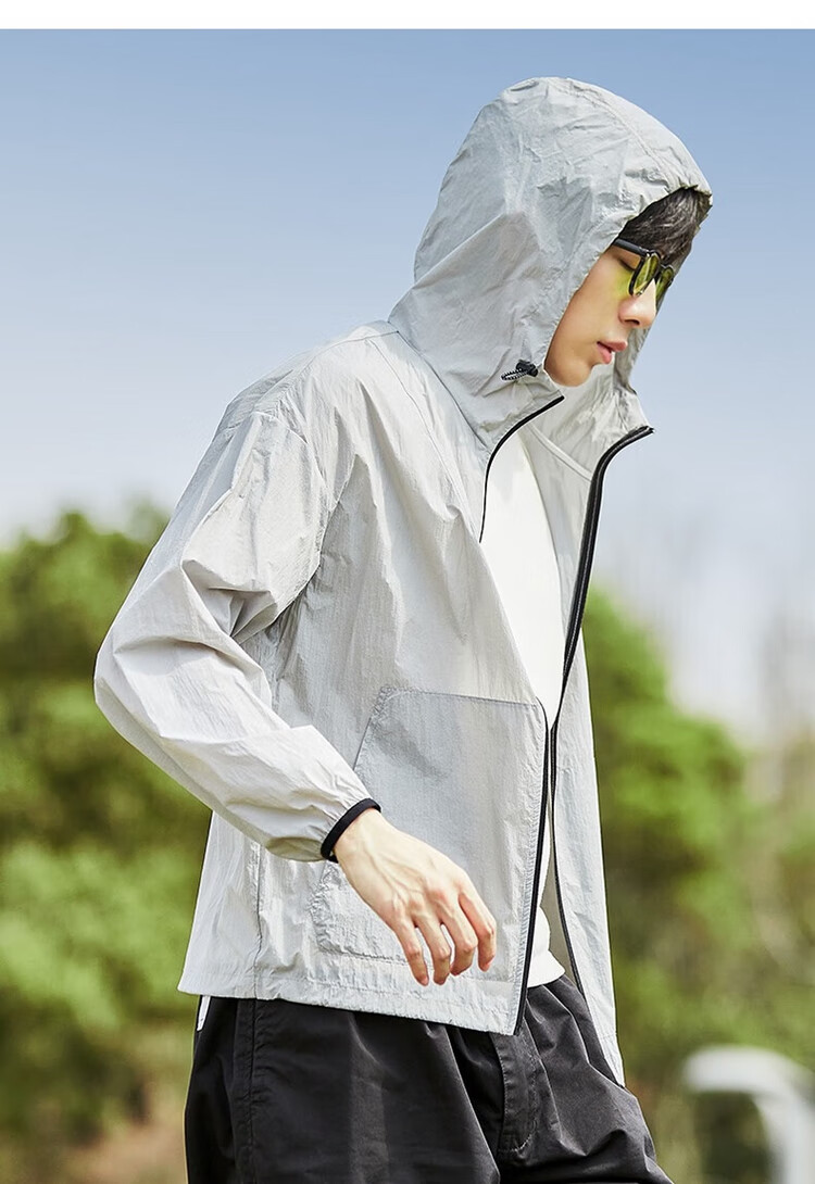 TonLion 2023 Men's Lightweight Sun Protection Hoodie, Medium Gray, XXL 12