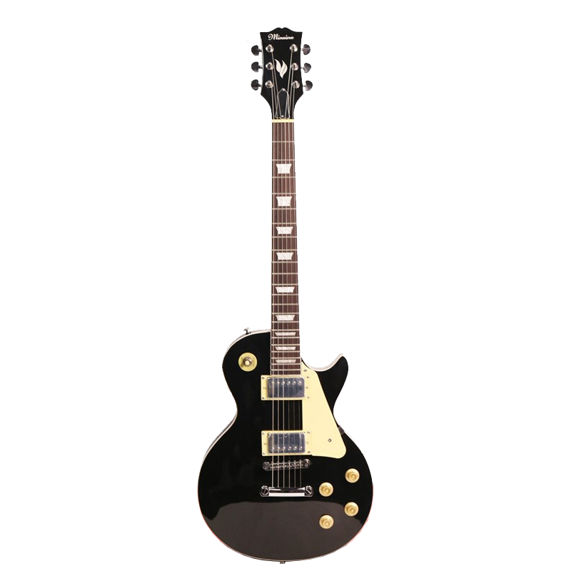 Minsine LP/Black Elegant Electric Guitar, Classic Professional-Level LP Electronic Guitar, Electric Guitar Set
