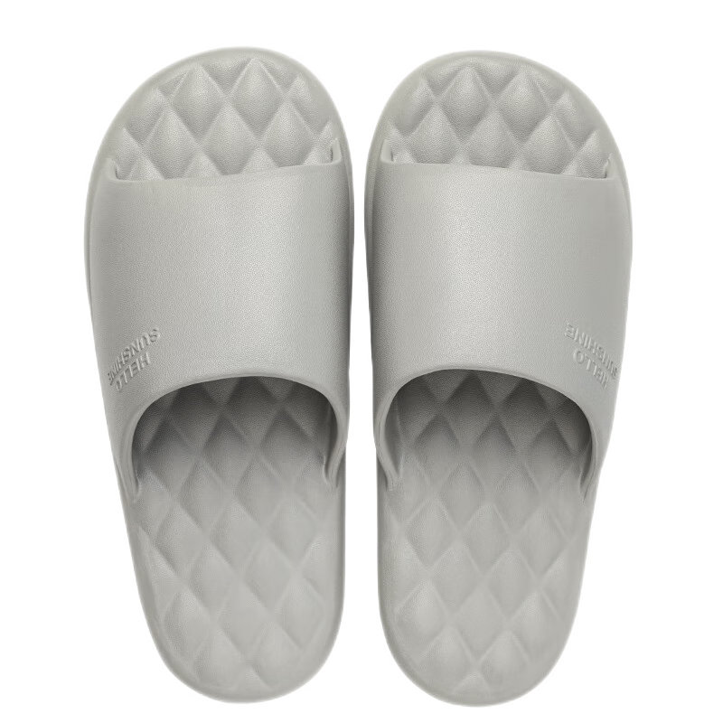 LURAD Slippers for Men, Summer Thick-Soled, Non-Slip, Antibacterial, Odor-Resistant, Home Bathroom Shower Sandals for Women, Gray, Size 39-40