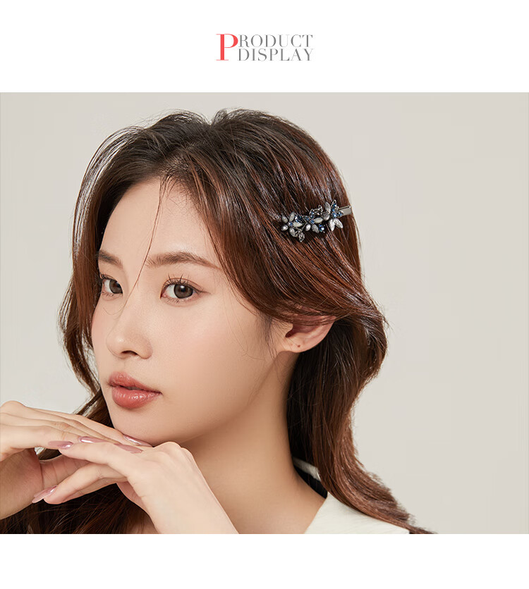 CHIMERA High-End Side Clip Flower Bangs Clip, Side Hair Clip, Barrette, Hair Accessory, Hair Ornament, Birthday Gift for Wome 10