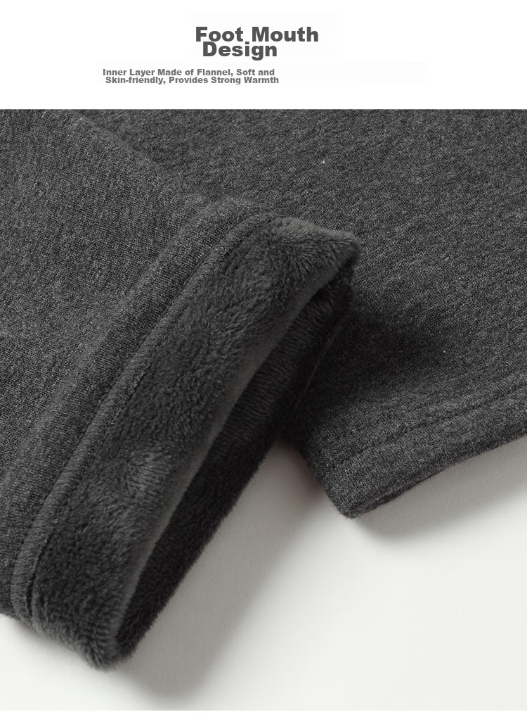 Yiershuang Autumn And Winter [4-Layer Thickened] Men's Patch Knee Warmers, Fleece-Lined Cotton Long Pants, Autumn Trousers for Me 7