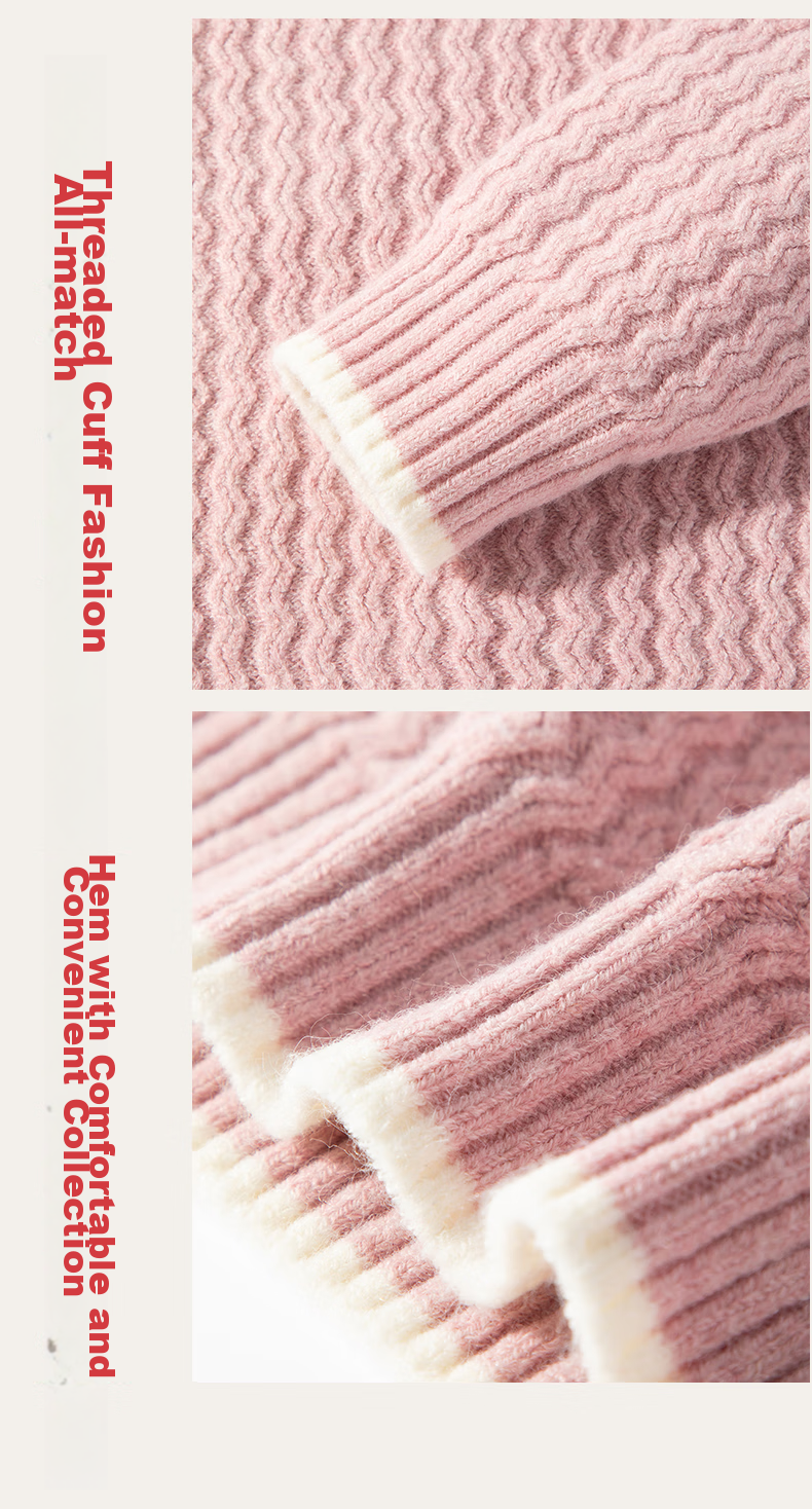 Jeanswest Children's Sweater, 2025 Girls' Knitted Sweater, Red New Year's Outfit, Boys' Autumn And Winter Warm Clothing, Mid to Big Kids' Top 17