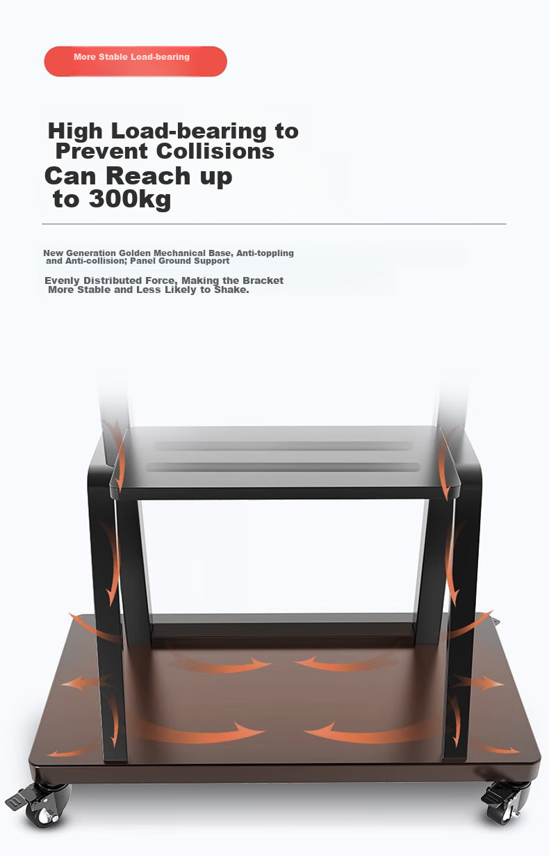 Yizhigu TV Mobile Floor Stand, 32-60 Inch TV Cart, Multifunctional TV Mount, Suitable for Xiaomi, Hisense, Skyworth, Changhong Display Screen Bracket 4