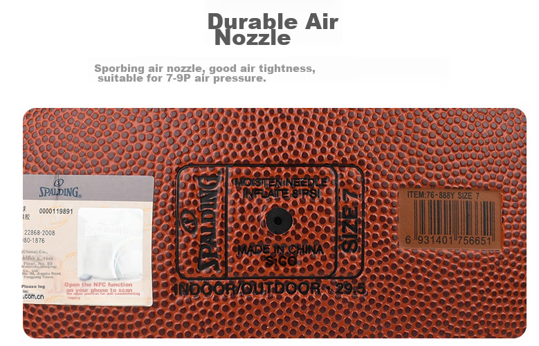 SPALDING Basketball, Size 7, Adult Training, Indoor And Outdoor Use, Wear-Resistant PU, 76-888Y 7