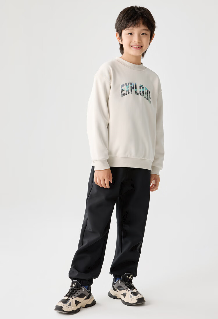 BALABALA Children's Clothing, Boys' Pants, Autumn And Winter Girls' Trousers, Big Kids' Joggers, Children's Long Pants with Fleece Lining 15