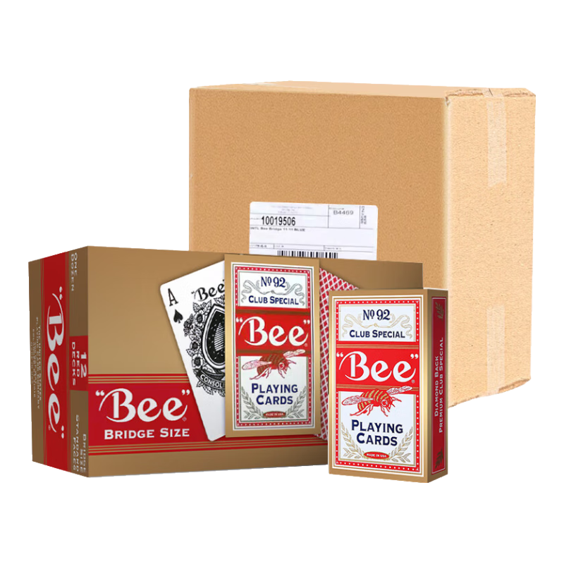 Bee Little Bee Playing Cards Entertainment Original Imported Narrow Deck Boxed Reinforced Packaging 144 Red Decks