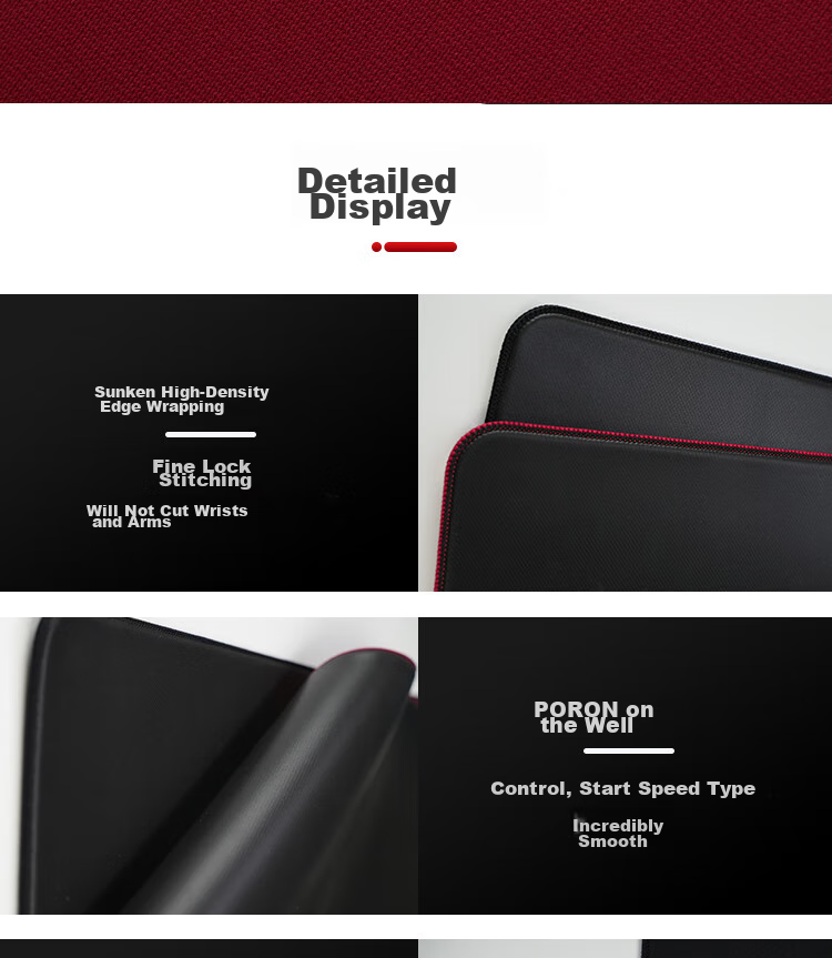 PHOENIX CHIRP Series Acer Gaming Mouse Pad, Large Size, Smooth for FPS Gaming, Iwata Poron Mouse Pad, CSGO Butterfly Studio Design, Jade Hook, Red, 490*420*4 2
