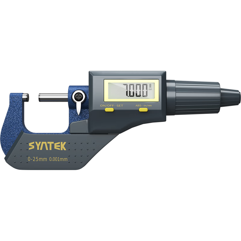 SYNTEK High-Precision Digital Micrometer Electronic Thickness Gauge Measuring Tool for Outer Diameter Measurement 0-25mm