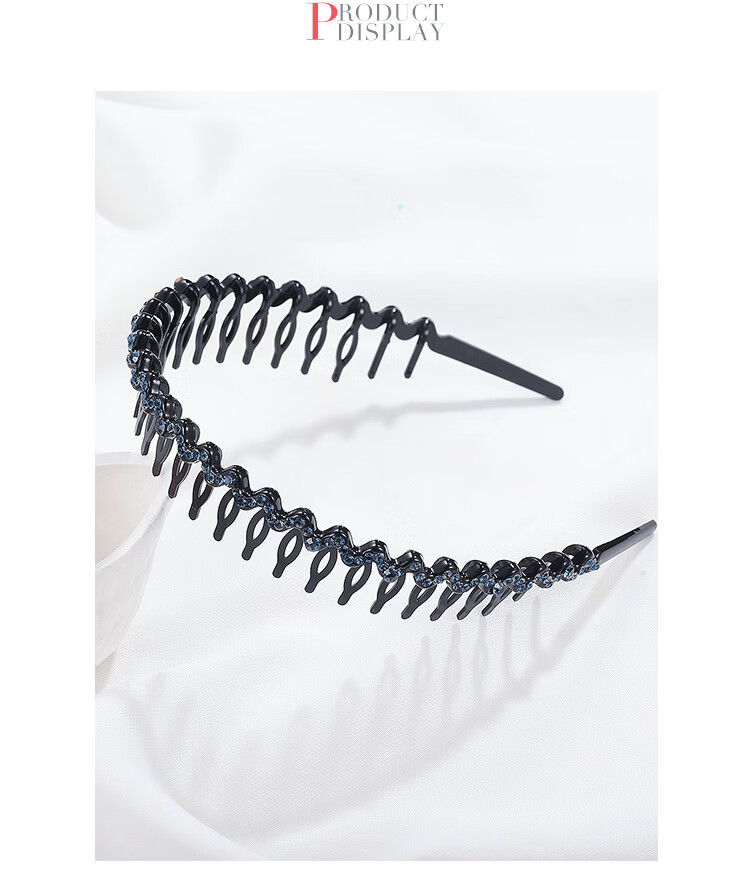 CHIMERA Elegant Rhinestone Headband, Simple Long-Toothed Wavy Hair Clip for Face Washing And Styling, Mid-Autumn Festival Gift 20