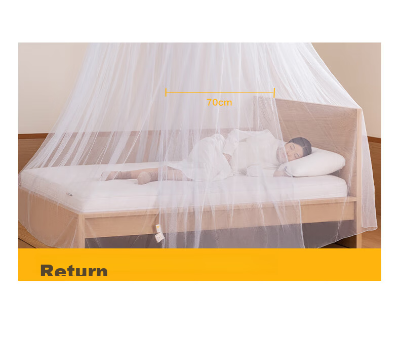 MEDOGA Class A Maternal And Infant Palace-Style Floor Mosquito Net, Home Use, Ceiling-Mounted, No Installation Required, Princess Style, Light Beige, 1.8 Meters [Romantic And Elegant] 22