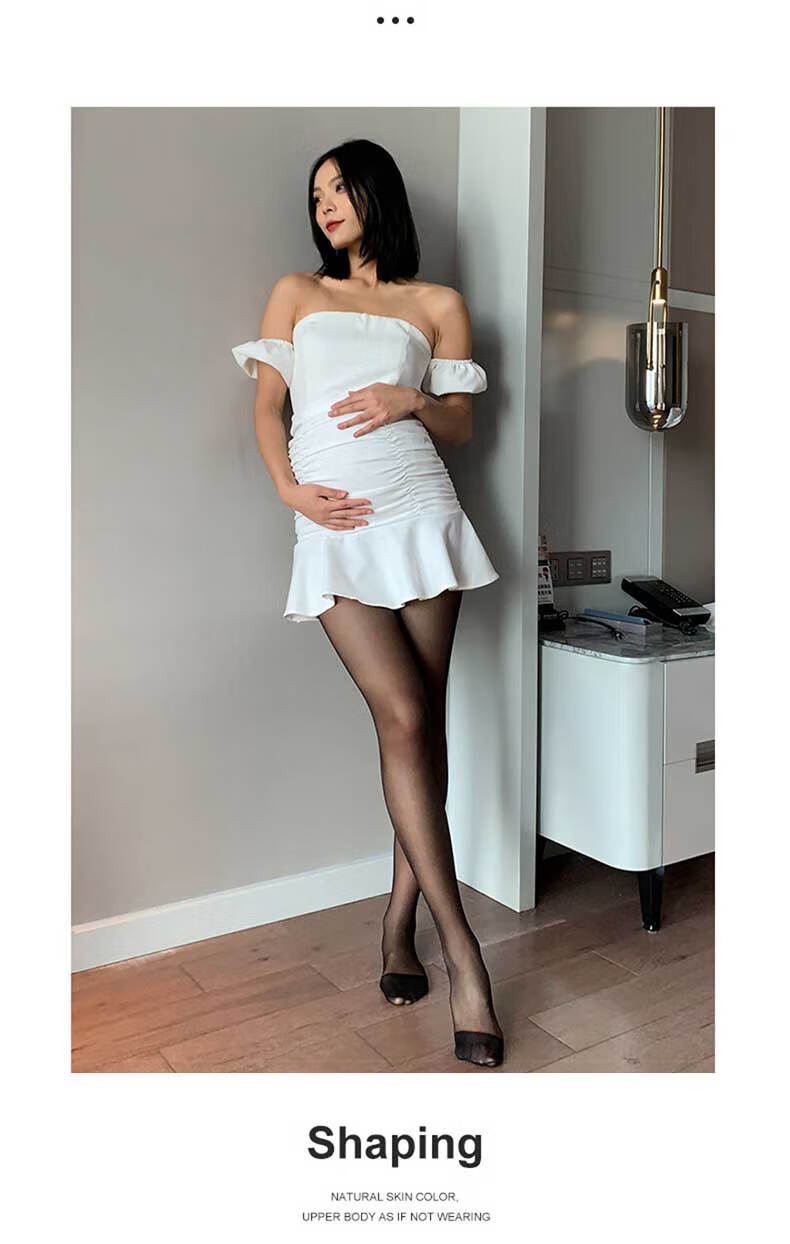LangSha Maternity Pantyhose Adjustable Waistband Ultra-thin Anti-Snag Nude Maternity Tights Leggings 9