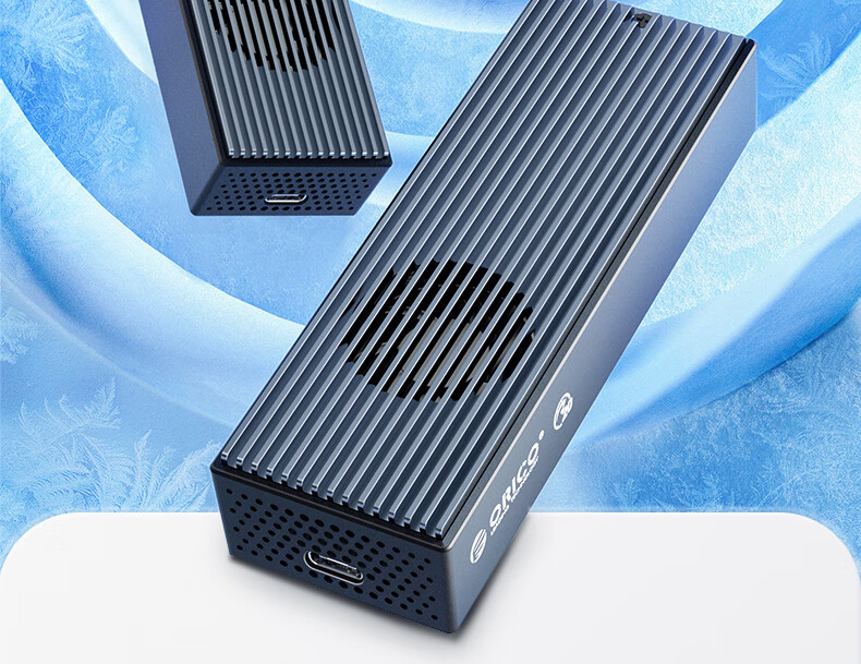 ORICO M.2 NVMe SSD Enclosure, 20Gbps USB3.2, Built-In Fan Cooling, Compatible with Apple Phones And Laptops, External SSD Portable Hard Drive Enclosure, M2PVC3-G20 5