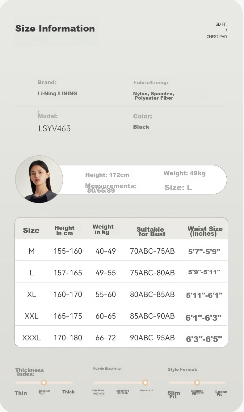 Li-Ning Women's Two-Piece Conservative Swimsuit, Tummy Control Slimming Plus Size Casual Hot Spring Swimwear 5491 Black L 10