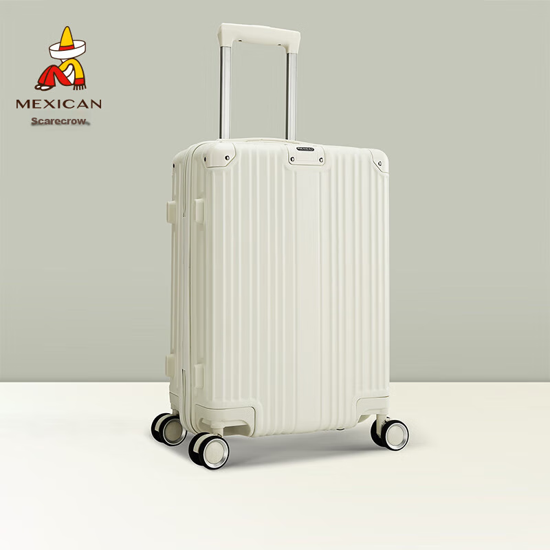 MEXICAN Luggage 20-Inch Small Suitcase for Men And Women with Spinner Wheels, Password Lock, Travel Leather Case, Carry-On without Check-I