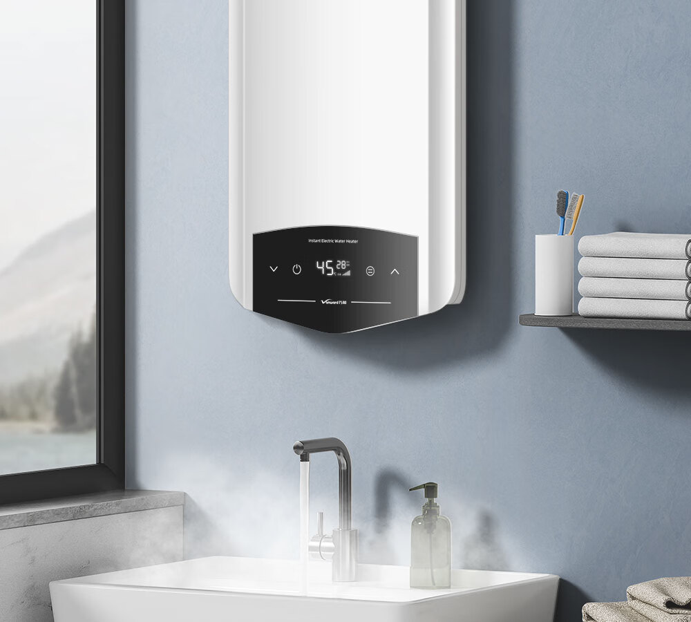 Vanward Instant Heating Variable Frequency Water Heater, Fast Heating Electric Water Heater, Household Constant Temperature Bathing, No Storage Water Heating Device, Shower Wall-Mounted Kitchen Hot Water Heater 5