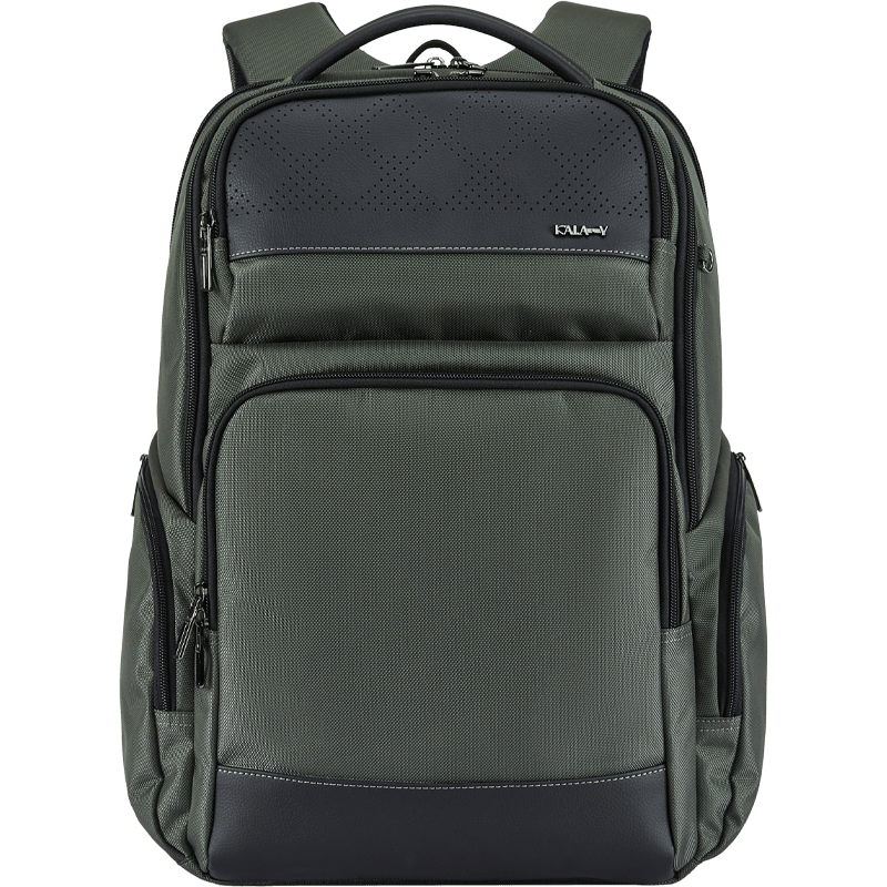 KALA·Y Airbag-Reducing Laptop Bag, Business Large Capacity 17.3-Inch Backpack, Unisex Shoulder Bag, 5215 Populus Euphrates Gree