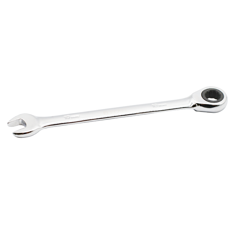 ELECALL Fixed Head Ratchet Wrench, 10mm Quick-Release Dual-Use Open-End And Box-End Wrench, Labor-Saving for Home And Industrial Use, ET090110