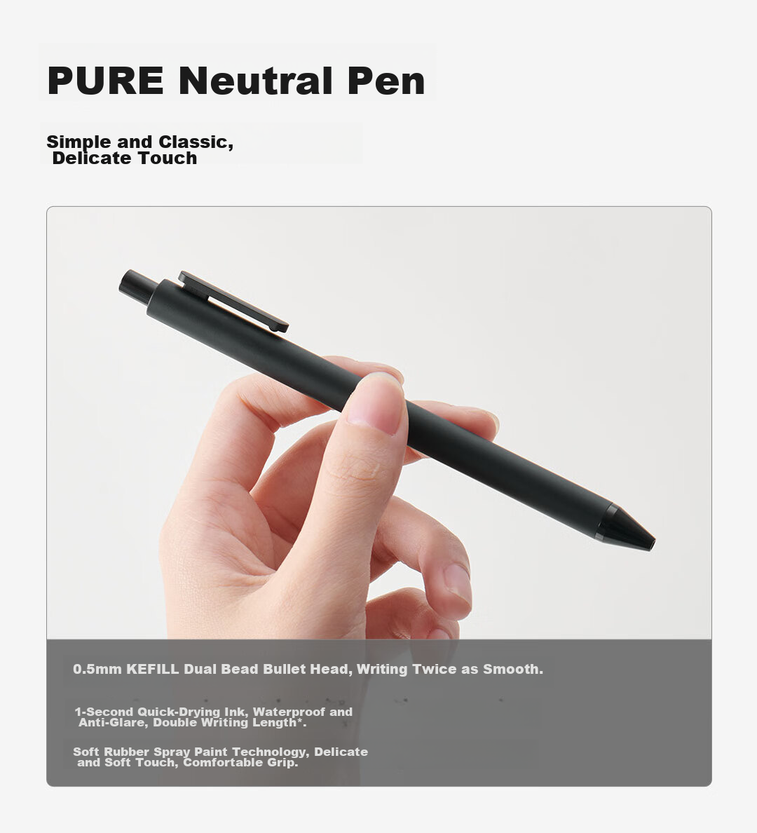 KACO CWIA Certified Exam Pen 0.5mm Black Gel Pen Smooth Quick-Dry Retractable Student Writing Pen Carbon Ballpoint Pen 5-Pack 7
