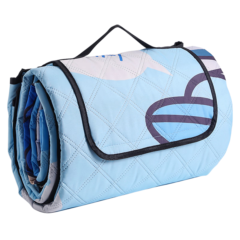 Etravel Ultrasonic Picnic Mat, Moisture-Proof Mat, Outdoor Thickened Machine Washable Camping Mat for Sleeping on The Ground, Astronaut Design, 2x2 Meters