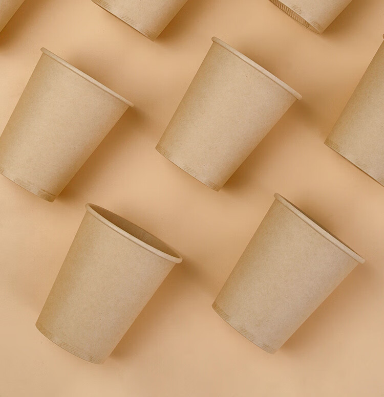 Lanziran Disposable Cups, 100-Pack, 245ml Paper Cups, Coffee Mugs, Natural Color without Printing, for Office, Business And Home Use 8